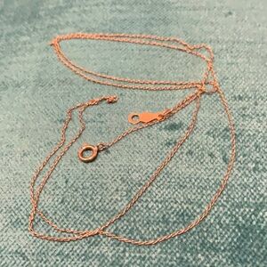 10k gold delicate curb chain - 20” long